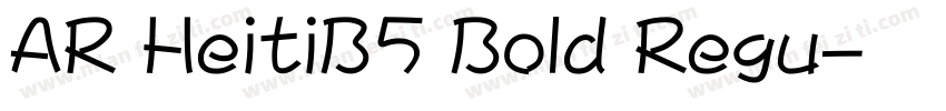AR HeitiB5 Bold Regu字体转换